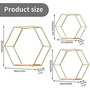 Gold Floating Shelves Hexagonal